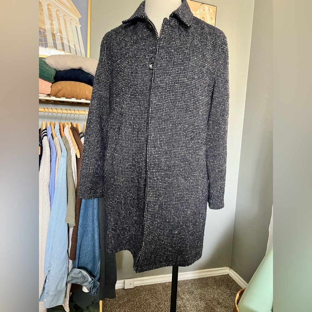 J. Crew Ludlow Navy Wool Car Coat